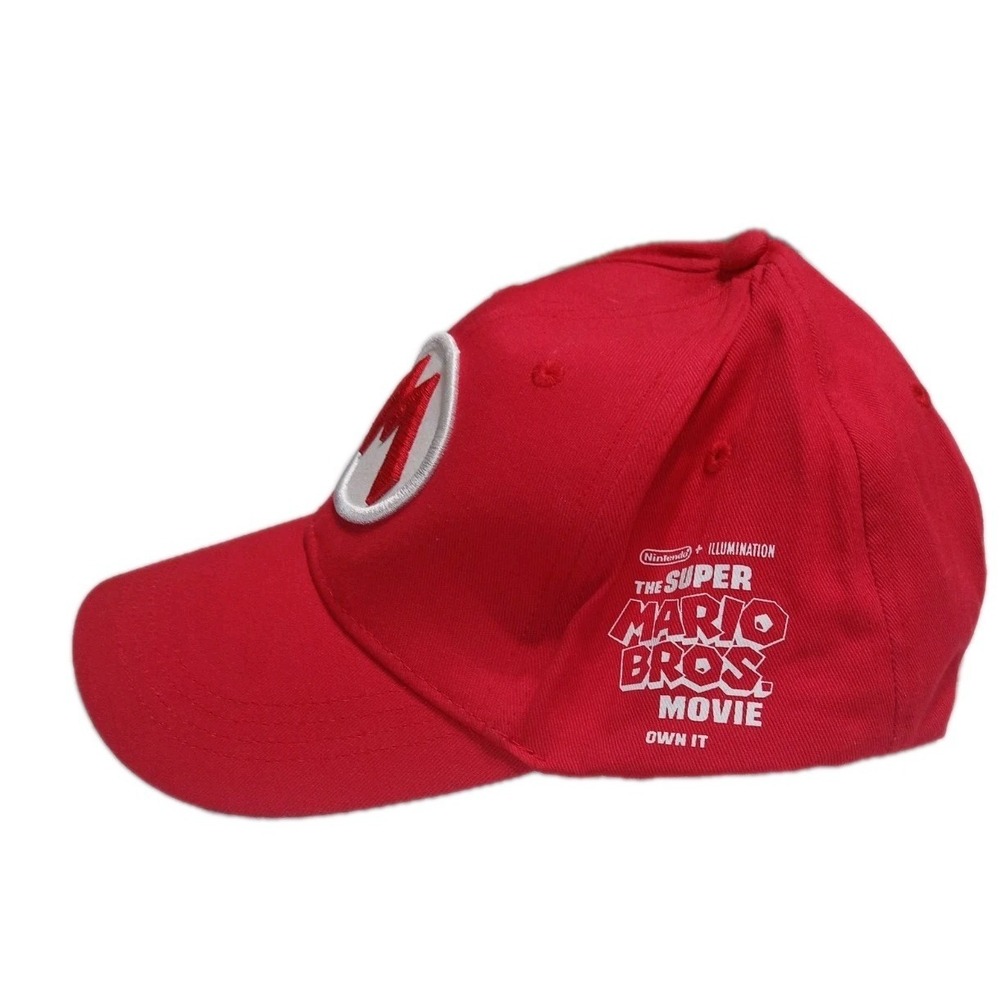 Super Mario Bros Movie Red Hat Nintendo Illumination Cap Adjustable Adult Gamer - Picture 3 of 6